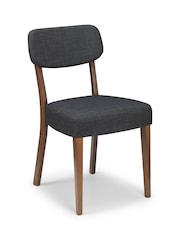 Julian Bowen Walnut Grey Set Of 2 Farringdon Chairs - Image 4 of 6