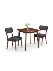 Julian Bowen Walnut Grey Set Of 2 Farringdon Chairs - Image 6 of 6