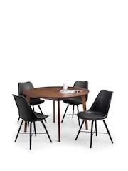 Julian Bowen Walnut Grey Set Of 2 Farringdon Chairs - Image 9 of 11