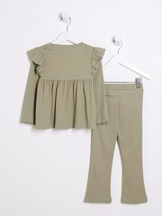 River Island Green River Island Girls BowsPeplum Kickflare Set - Image 2 of 6