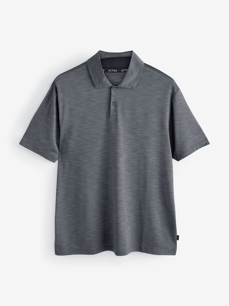 Шиферно-серый - Active Golf Mesh Training Polo Shirt - Изображение 9 из 9