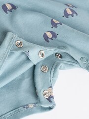Blue Character Baby Jersey 100% Cotton Rompers 4 Pack - Image 11 of 11