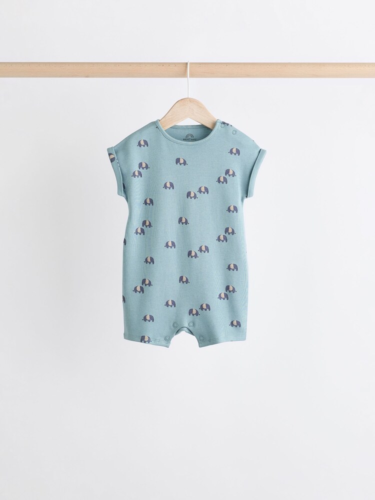Blue Character Baby Jersey 100% Cotton Rompers 4 Pack - Image 2 of 11