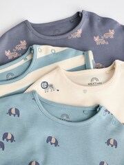 Blue Character Baby Jersey 100% Cotton Rompers 4 Pack - Image 8 of 11