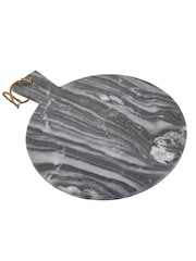 Maison by Premier Grey Marble Round Paddle Serving Board - Image 1 of 6