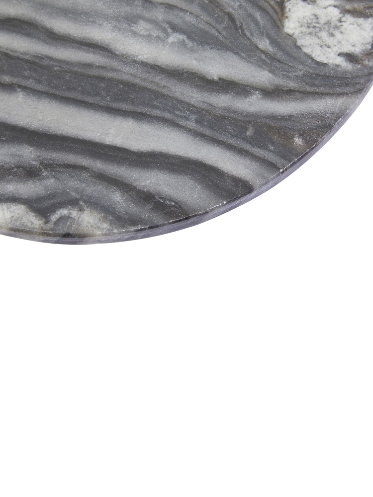Maison by Premier Grey Marble Round Paddle Serving Board - Image 6 of 6