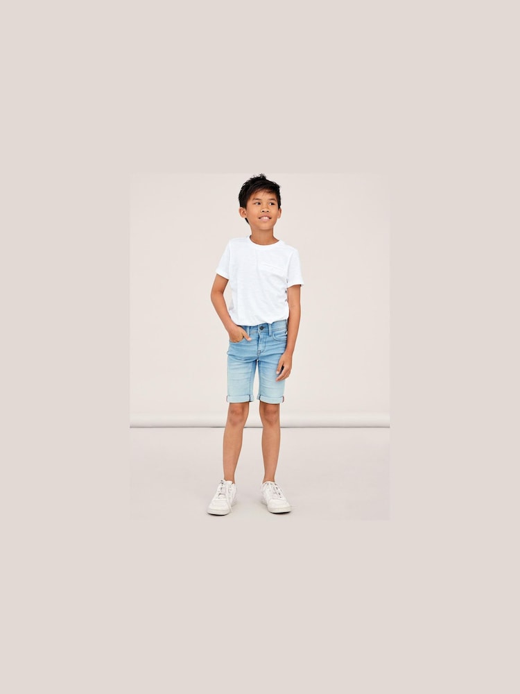 Name It Blue Slim Denim Shorts - Image 1 of 5