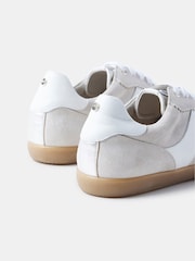 Mint Velvet Cream Suede Side Strip Trainers - Image 3 of 3