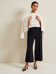 Phase Eight Blue Petite Petite Aubrielle Clean Crepe Culottes - Image 1 of 6