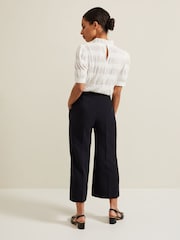 Phase Eight Blue Petite Petite Aubrielle Clean Crepe Culottes - Image 2 of 6