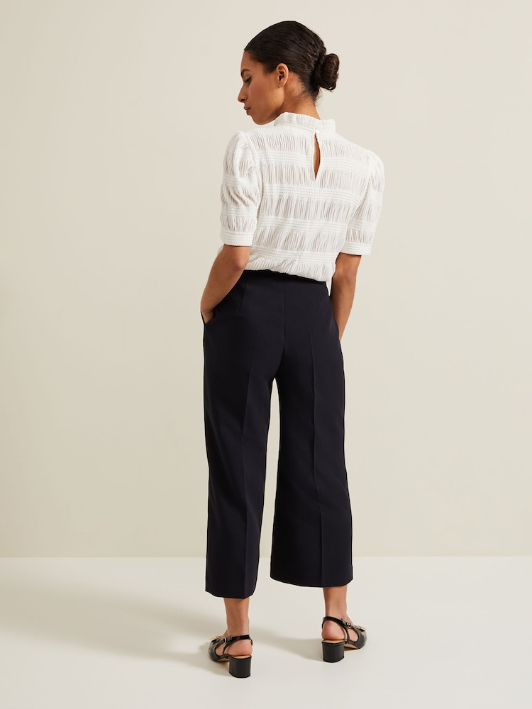 Phase Eight Blue Petite Petite Aubrielle Clean Crepe Culottes - Image 2 of 6