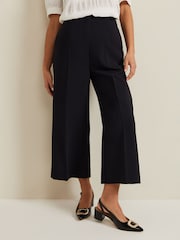 Phase Eight Blue Petite Petite Aubrielle Clean Crepe Culottes - Image 3 of 6