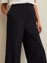 Phase Eight Blue Petite Petite Aubrielle Clean Crepe Culottes - Image 4 of 6