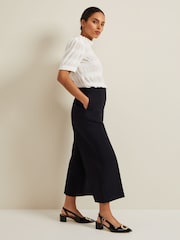 Phase Eight Blue Petite Petite Aubrielle Clean Crepe Culottes - Image 5 of 6