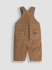 JoJo Maman Bébé Stone 2-Piece Classic Cord Dungarees & Stripe Top Set - Image 3 of 6