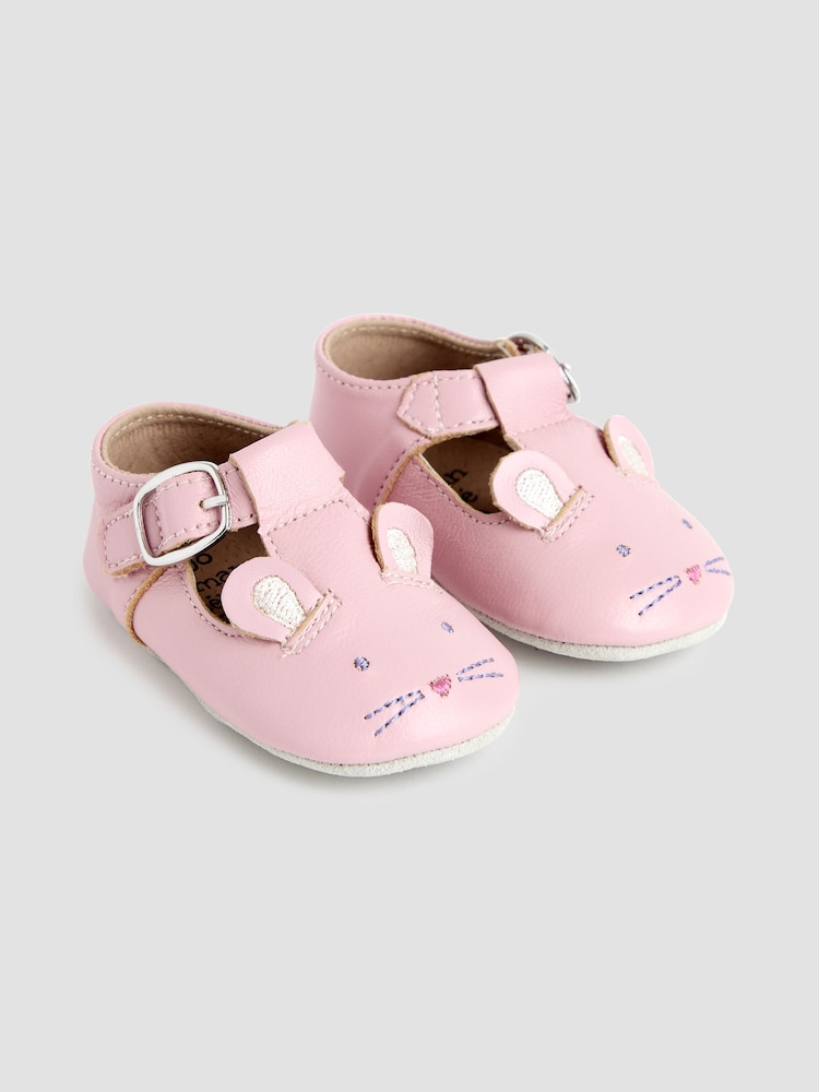 Zapatos de piel infantiles para primeros pasos de JoJo Maman Bébé - Imagen 1 de 4
