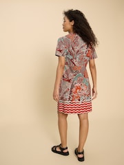White Stuff Red Tammy Cotton Jersey Dress - Image 2 of 7