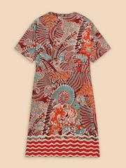 White Stuff Red Tammy Cotton Jersey Dress - Image 6 of 7