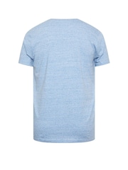 BadRhino Big & Tall Blue Neppy Marl 100% Cotton T-Shirt - Image 3 of 3
