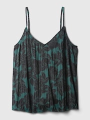 Gap Green Pleated Satin Camisole - Image 5 of 5