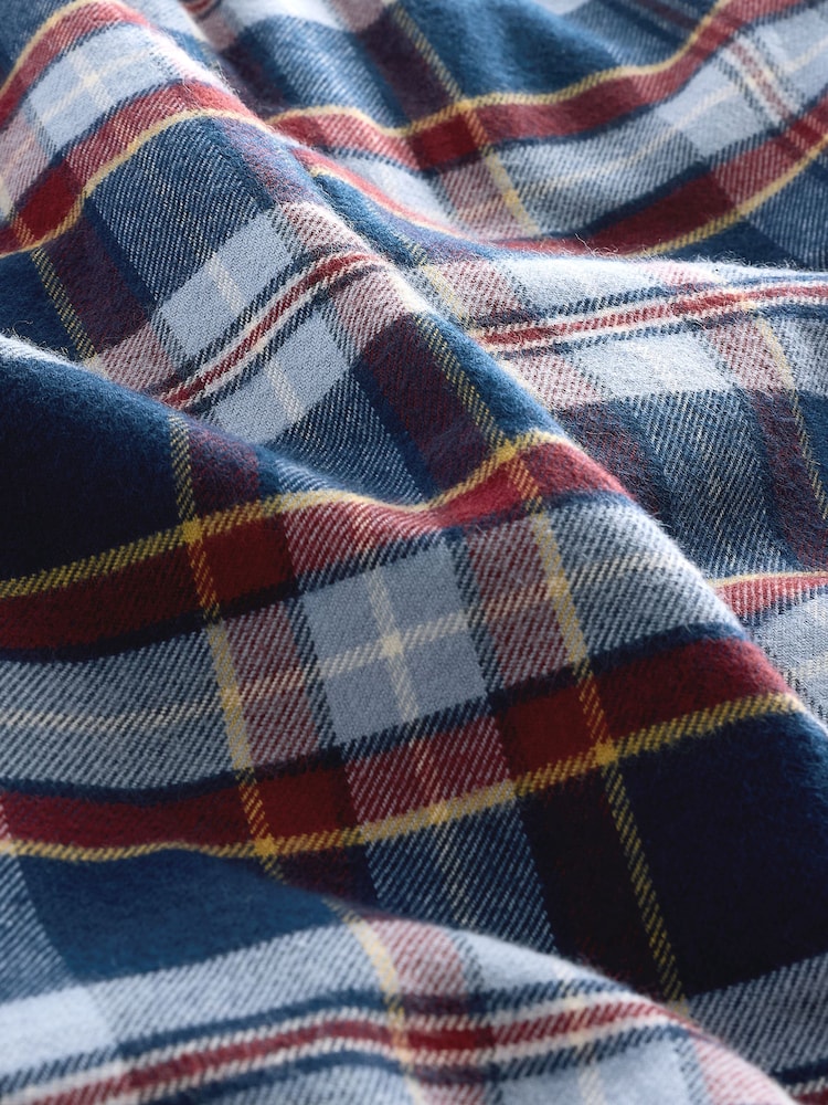 Navy Blue/Burgundy Red Varsity - Gewebte Pyjamahosen aus 100 % Baumwolle, 2er-Pack (9 M.-8 J.), kariert - Bild 10 von 10