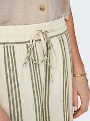 JDY White Petite Petite Wide Leg Linen Mix Co-Ord Trousers - Image 5 of 7