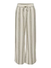 JDY White Petite Petite Wide Leg Linen Mix Co-Ord Trousers - Image 6 of 7