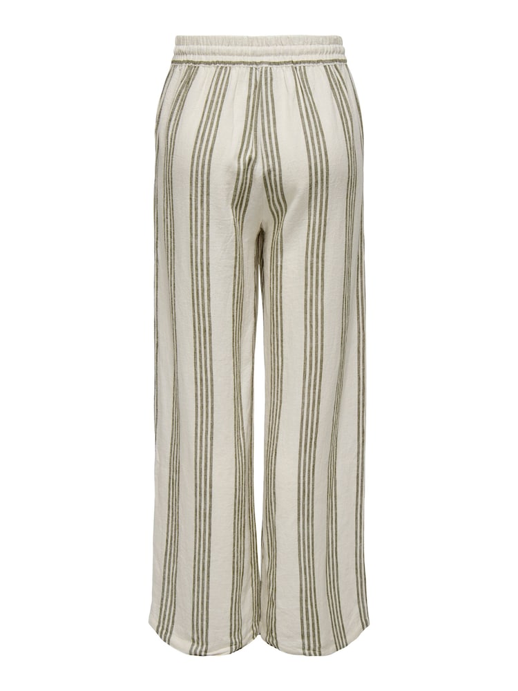 JDY White Petite Petite Wide Leg Linen Mix Co-Ord Trousers - Image 7 of 7