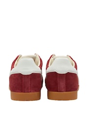 Gola Red Mens Elan Suede Lace-Up Trainers - Image 2 of 4