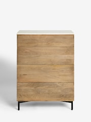 French Connection Natural Spencer Chest of Drawers - Image 5 of 8