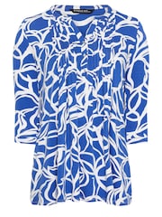 EVANS Curve Abstract Print Pintuck Blouse - Image 5 of 5
