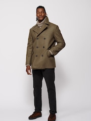Aubin Wragby Double Breasted Wool Coat - Image 3 of 11