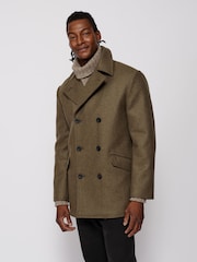 Aubin Wragby Double Breasted Wool Coat - Image 4 of 11