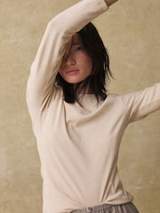 Oatmeal Marl Long Sleeve Ribbed T-Shirt - Image 4 of 8