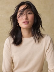 Oatmeal Marl Long Sleeve Ribbed T-Shirt - Image 5 of 8