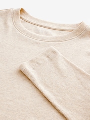 Oatmeal Marl Long Sleeve Ribbed T-Shirt - Image 7 of 8