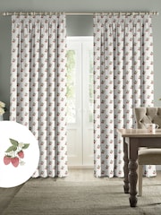 Sophie Allport White Strawberries Made to Measure Curtains - Image 1 of 9