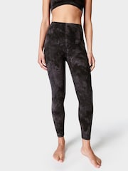 Sweaty Betty Black Spray Dye Print Full Length All Day Active Emboss Leggings - Image 3 of 7