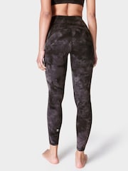 Sweaty Betty Black Spray Dye Print Full Length All Day Active Emboss Leggings - Image 5 of 7