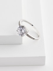 Sterling Silver - Cubic Zirconia Solitaire Ring - Bild 4 av 4