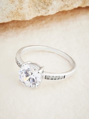 Sterling Silver Cubic Zirconia Solitaire Ring - Image 5 of 6
