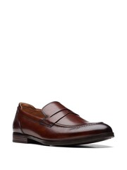 Clarks Brown Leather Bradish Ease Shoes - Image 3 of 7