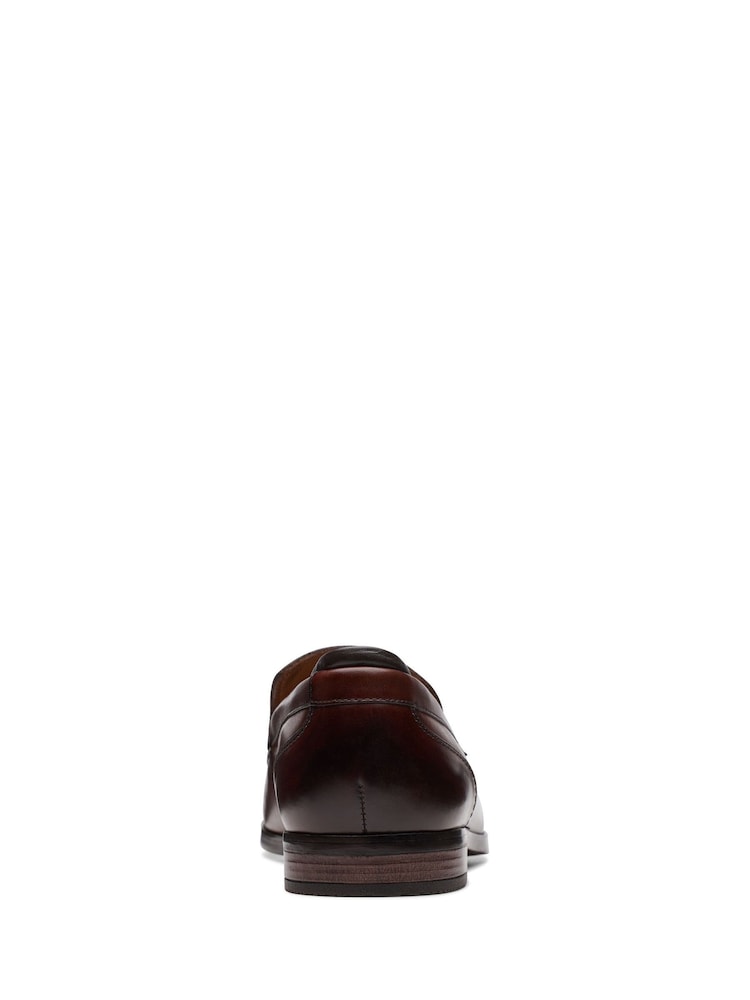 Clarks Brown Leather Bradish Ease Shoes - Image 7 of 7