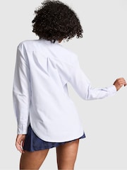 Victoria's Secret PINK Hydrangea Blue Button Up Oxford Shirt - Image 2 of 3
