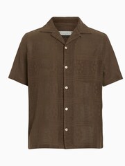 AllSaints Brown Caleta Short Sleeve Shirt - Image 8 of 8