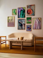 Paper Collective Pink Dad Shirt Framed Wall Art Print in Natural Oak Frame - Image 4 of 4