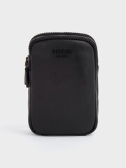 OSPREY LONDON The Onyx Leather Black Phone Bag - Image 3 of 7