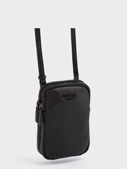 OSPREY LONDON The Onyx Leather Black Phone Bag - Image 6 of 7