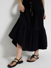 River Island Black Trim Toe Thong Sandals - Image 1 of 4
