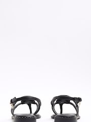 River Island Black Trim Toe Thong Sandals - Image 3 of 4